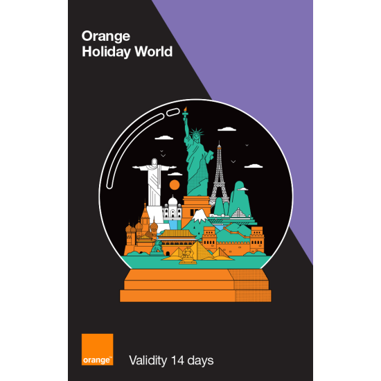  Orange Travel Data SIM Card - Stay connected worldwide with reliable and high-speed 4G data. Never worry about poor Internet anywhere in the world!